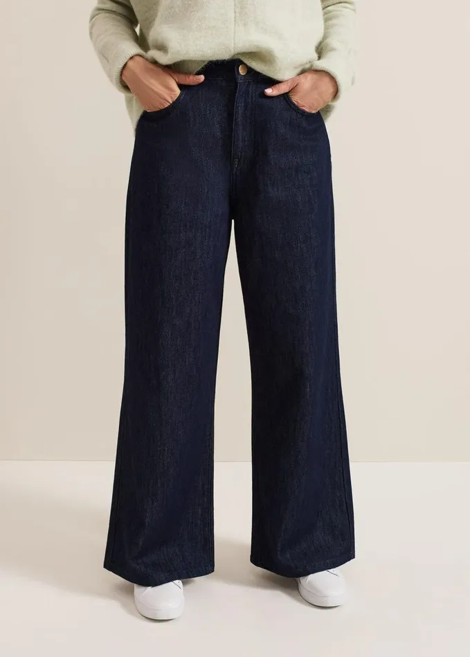 Phase Eight Liana Dark Wash Wide Leg Jean Dark Wash Women Trousers