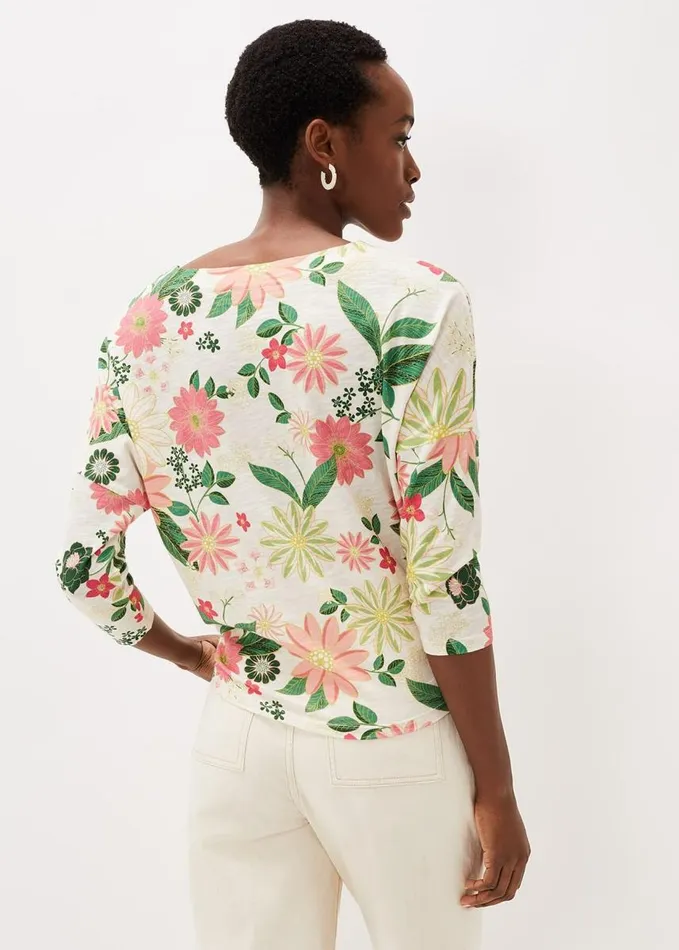 Phase Eight Lily Floral Print Top Ivorymulti Women Tops and TShirts