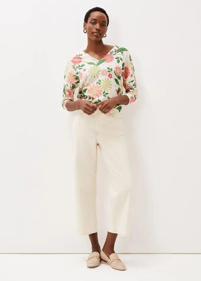 Phase Eight Lily Floral Print Top Ivorymulti Women Tops and TShirts