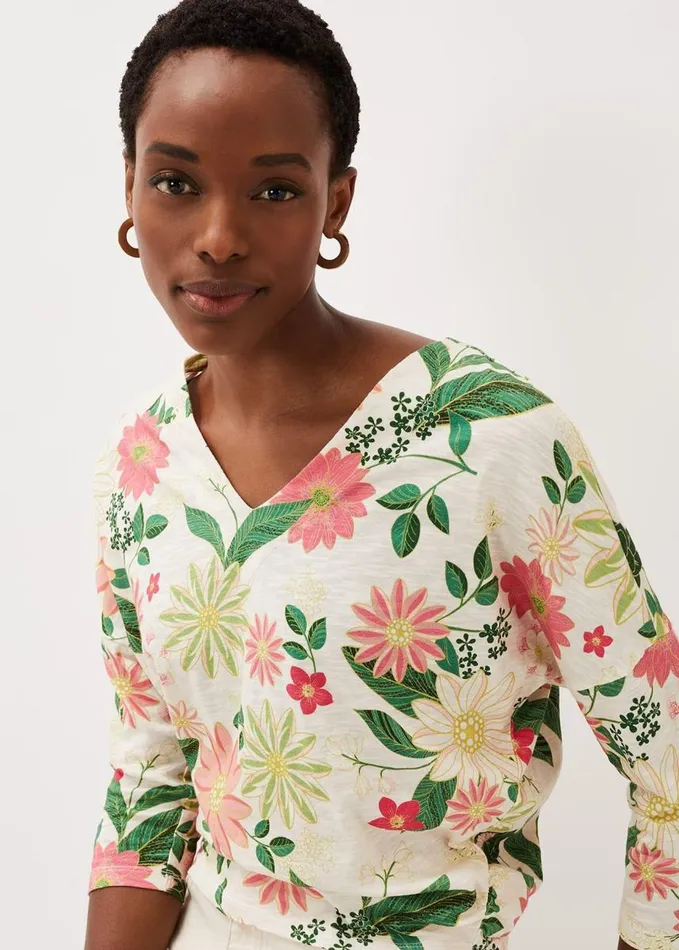 Phase Eight Lily Floral Print Top Ivorymulti Women Tops and TShirts