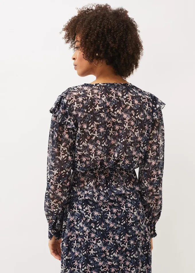 Phase Eight Lola Floral CoOrd Blouse Navypink Women Shirts and Blouses