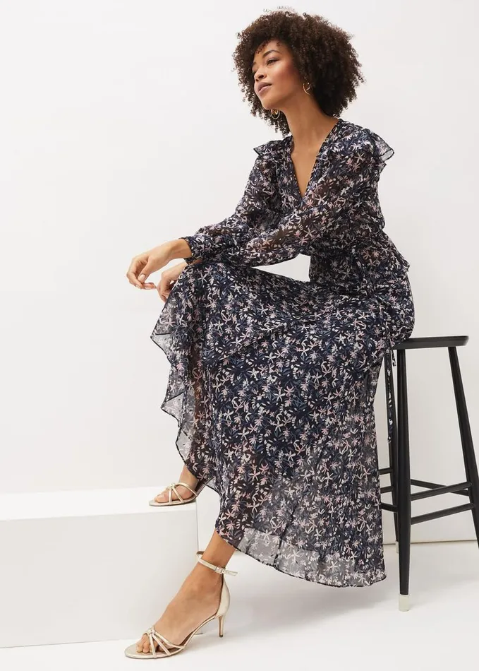 Phase Eight Lola Floral CoOrd Blouse Navypink Women Shirts and Blouses