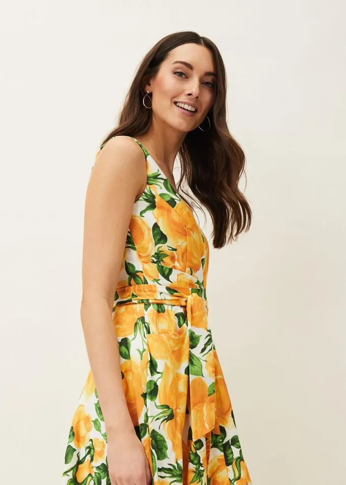 Phase Eight Lorelie Rose Heritage Print Dress Ivorycanary Women Dresses