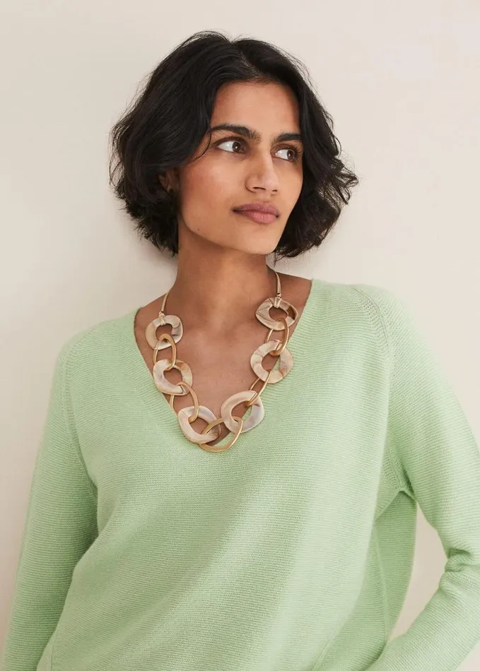 Phase Eight Maxi Resin Necklace Neutral Women Jewellery