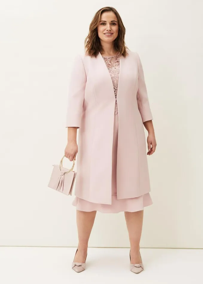 Phase Eight Melissa Longline Occasion Jacket Pearl Women Jackets