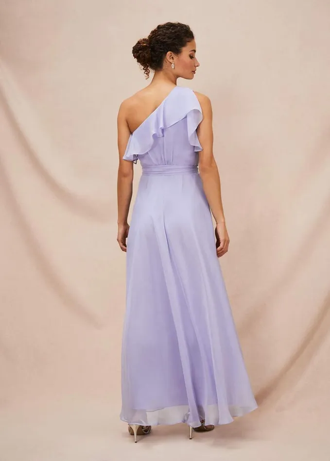 Phase Eight Mia One Shoulder Maxi Dress China Blue Women Dresses