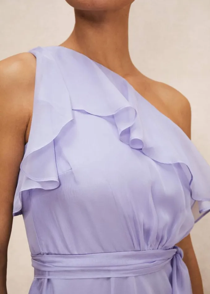 Phase Eight Mia One Shoulder Maxi Dress China Blue Women Dresses