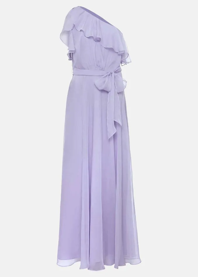 Phase Eight Mia One Shoulder Maxi Dress China Blue Women Dresses