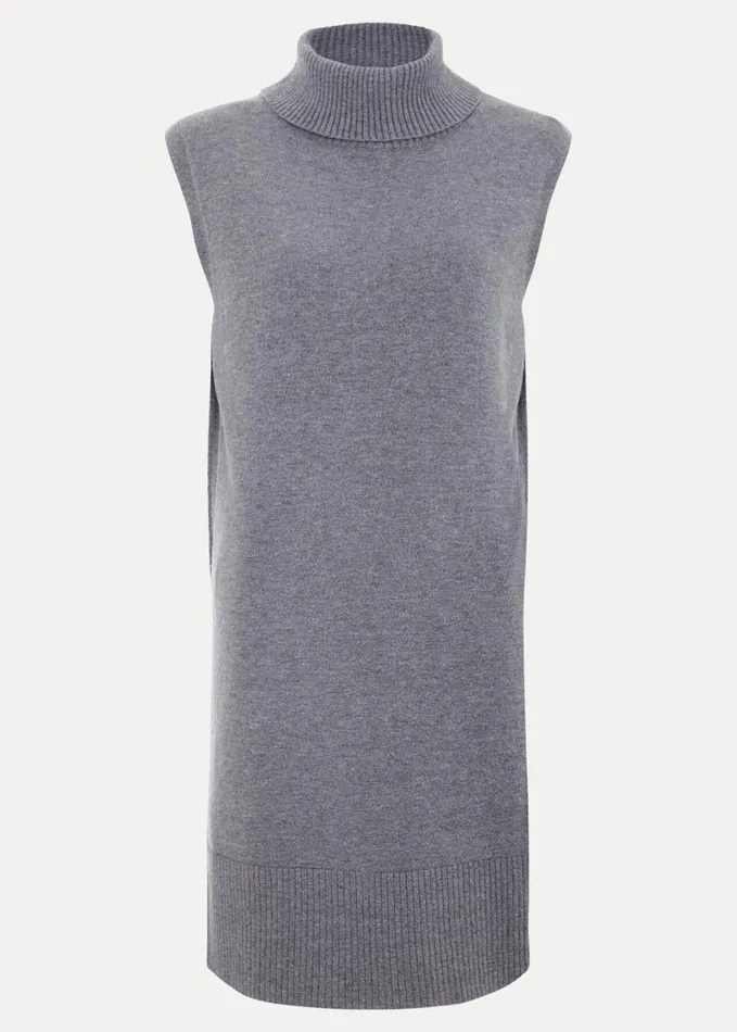 Phase Eight Mila Sleeveless Tabard Jumper Dress Grey Women Dresses