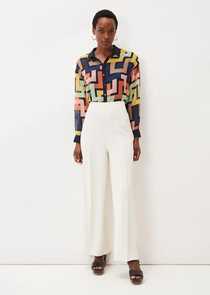 Phase Eight Milano Geo Shirt Multicoloured Women Shirts and Blouses