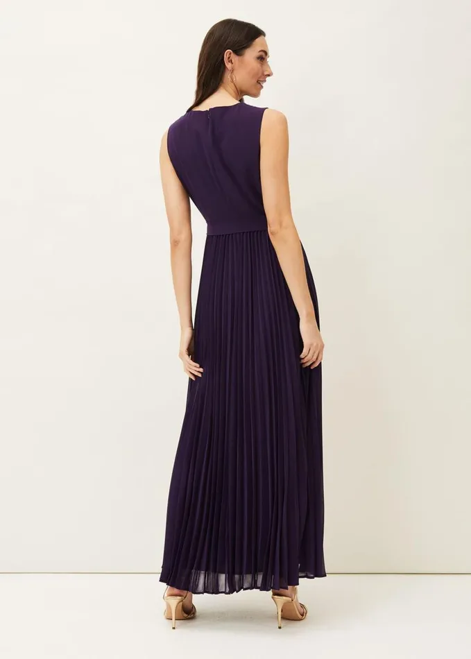 Phase Eight Molly Chiffon Maxi Dress Electric Blue Women Dresses