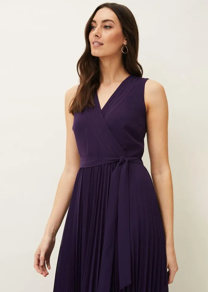 Phase Eight Molly Chiffon Maxi Dress Electric Blue Women Dresses