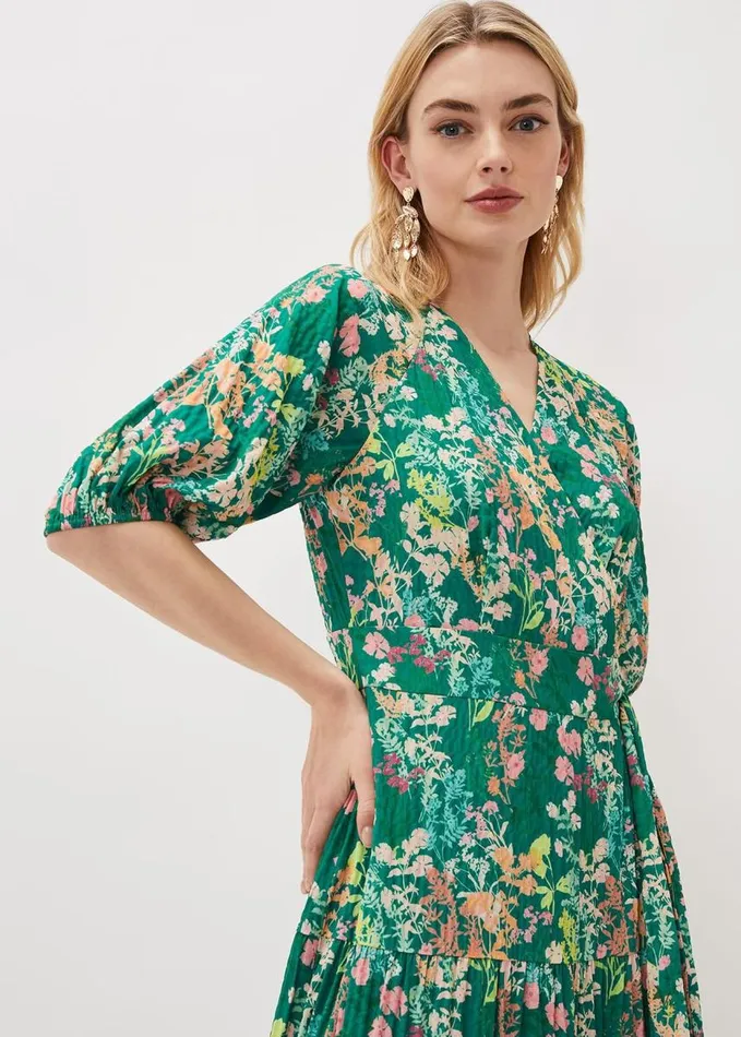 Phase Eight Morven Wrap Maxi Dress Grass Greenmulti Women Dresses