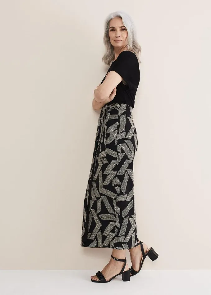 Phase Eight Neena Cowl Twist Back Tee Black Women Tops and TShirts
