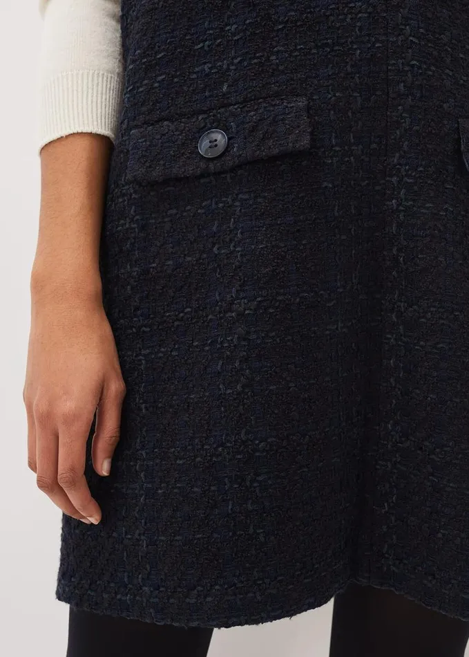 Phase Eight Niko Tweed Dress Navy Women Dresses
