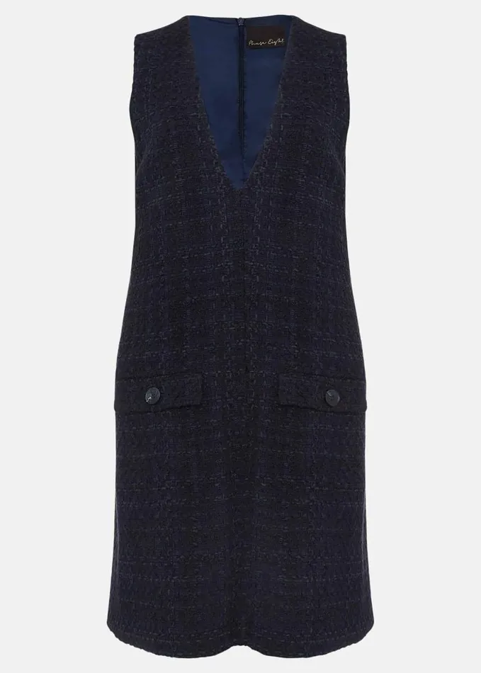 Phase Eight Niko Tweed Dress Navy Women Dresses