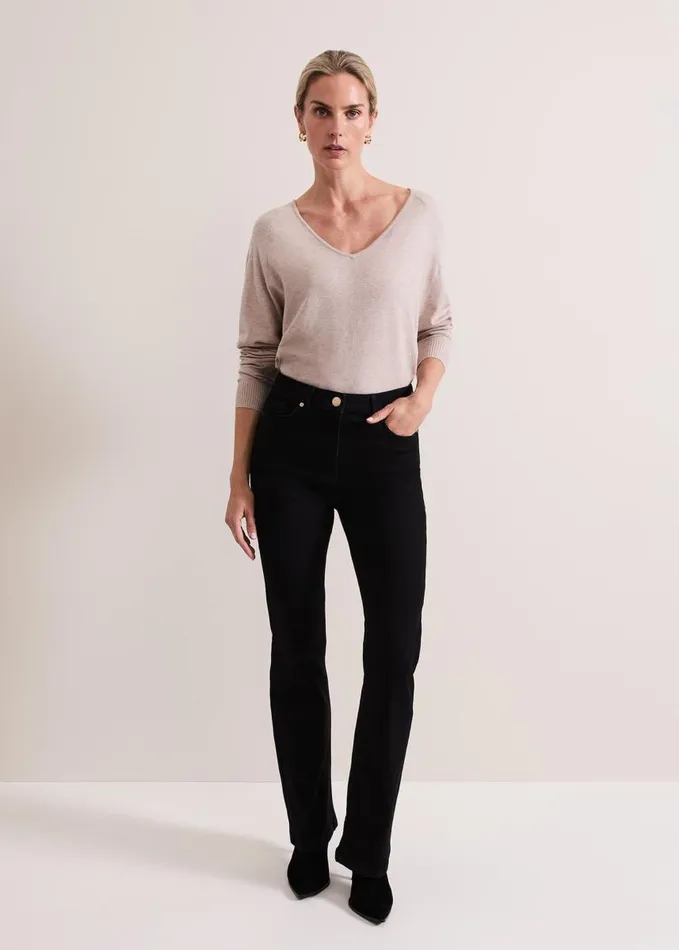 Phase Eight Olivia Bootcut Jean Black Women Jeans