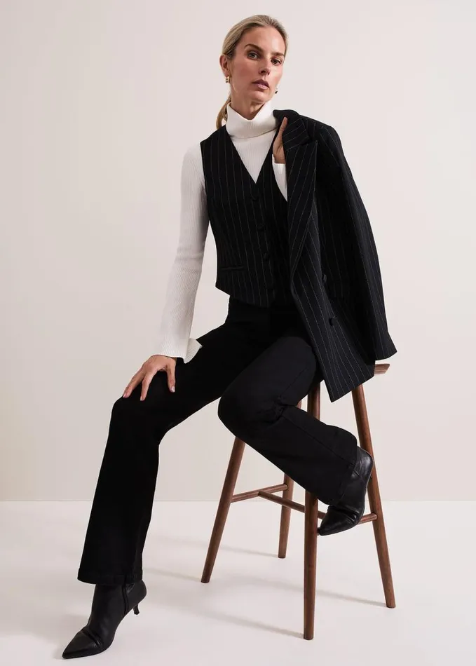 Phase Eight Olivia Bootcut Jean Black Women Jeans