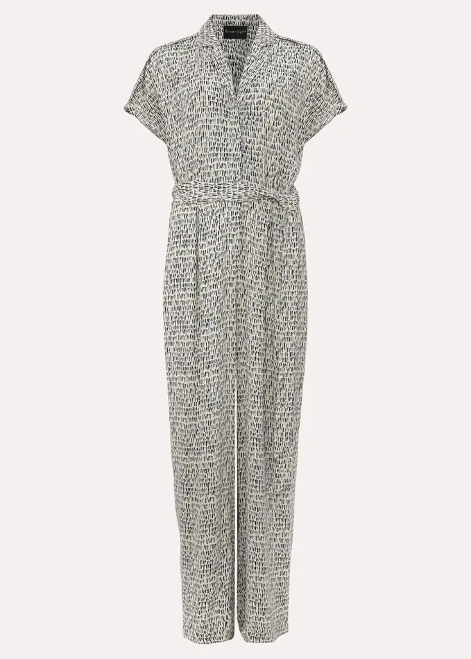 Phase Eight Paige Abstract Print Jumpsuit Navyivory Women Dresses