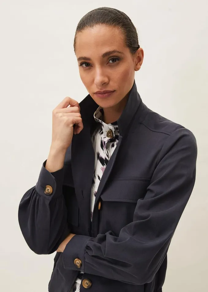 Phase Eight Pandora Shacket Carbon Women Jackets