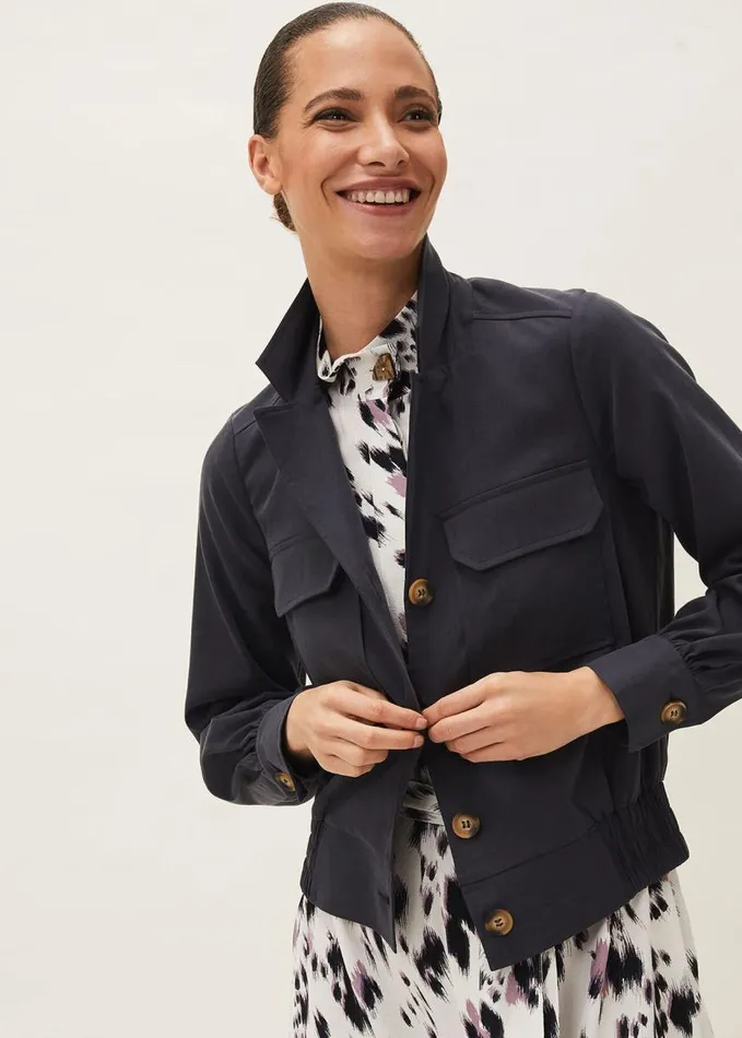 Phase Eight Pandora Shacket Carbon Women Jackets