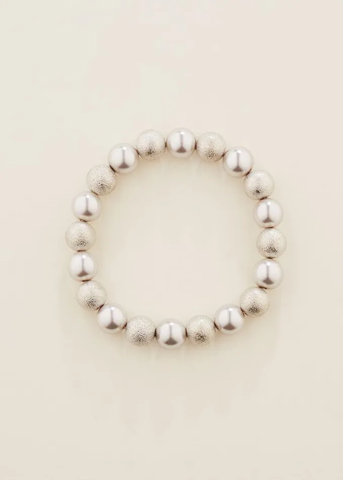 Phase Eight Pearl And Bead Stretch Bracelet Silver Women Jewellery
