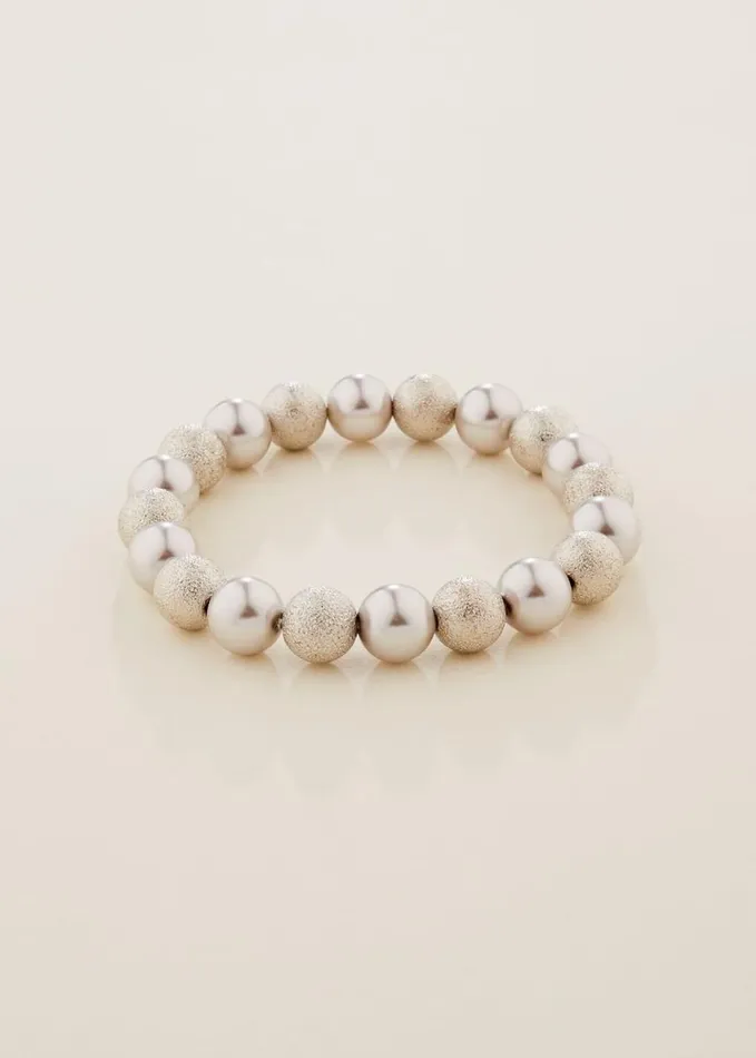 Phase Eight Pearl And Bead Stretch Bracelet Silver Women Jewellery
