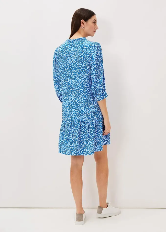 Phase Eight Penele Swing Dress Blueivory Women Dresses