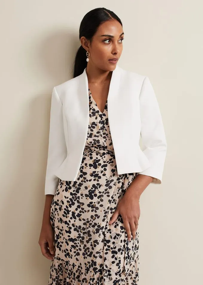 Phase Eight Petite Daisy Jacket Ivory Women Jackets