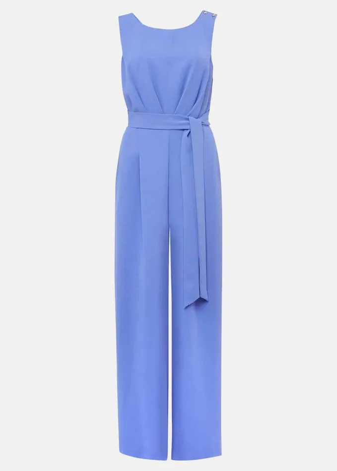 Phase Eight Petite Elaina Blue Wide Leg Jumpsuit Foxglove Blue Women Dresses