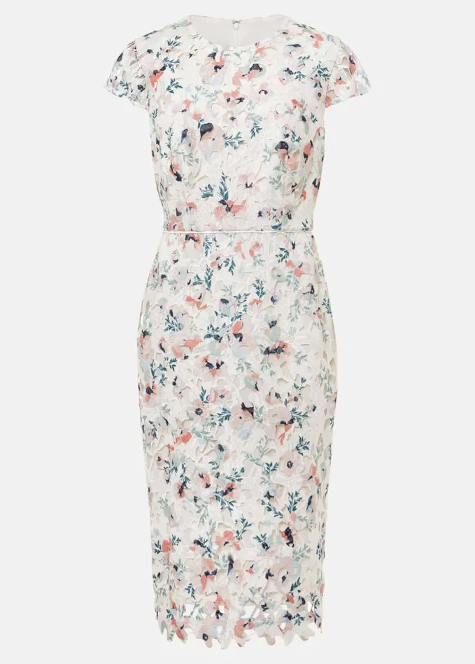 Phase Eight Petite Franky Floral Lace Dress Ivorymulti Women Dresses