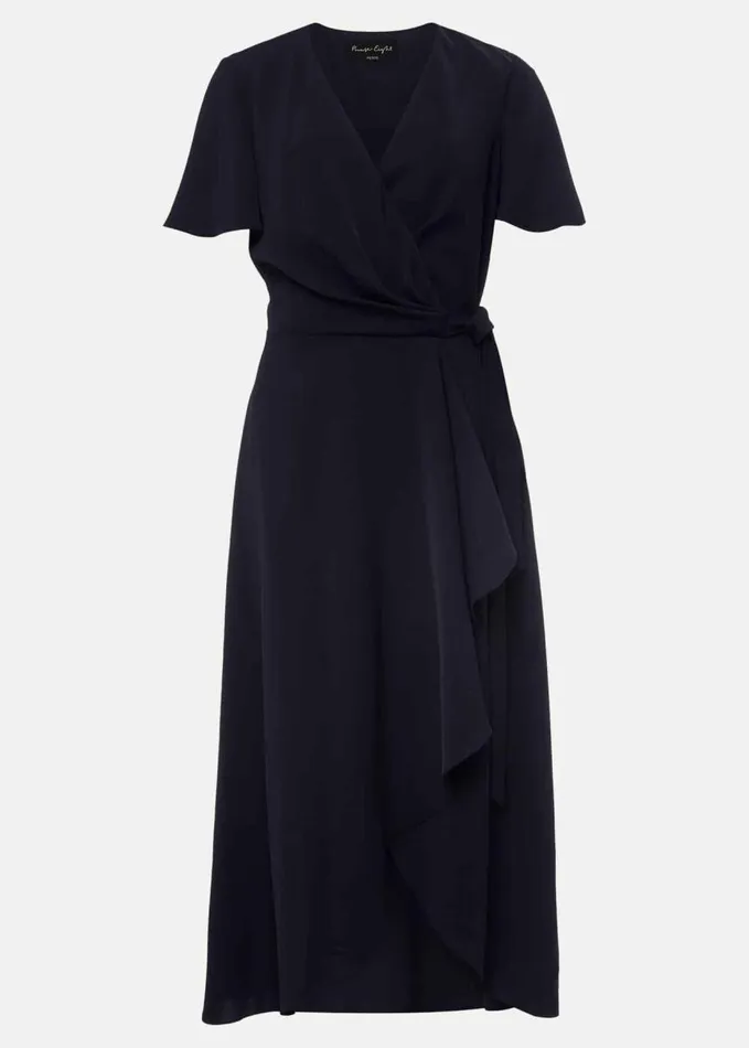 Phase Eight Petite Julissa Wrap Dress Navy Women Dresses