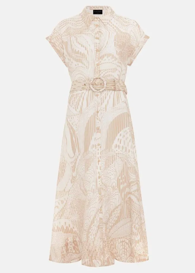Phase Eight Petite Mandi Abstract Shirt Dress Neutral Women Dresses