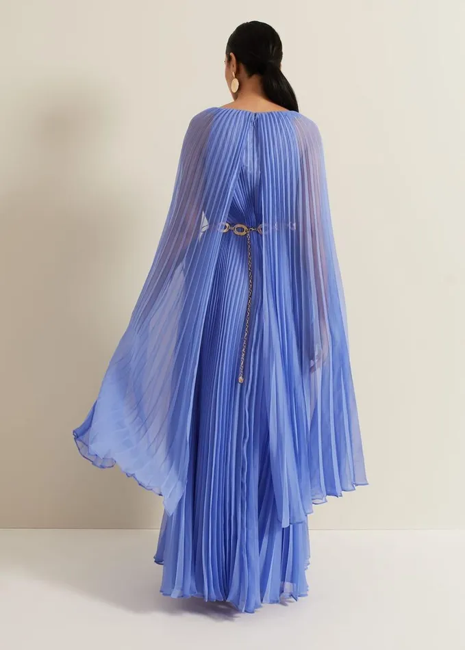 Phase Eight Petite Marren Blue Chiffon Maxi Dress Blue Women Dresses