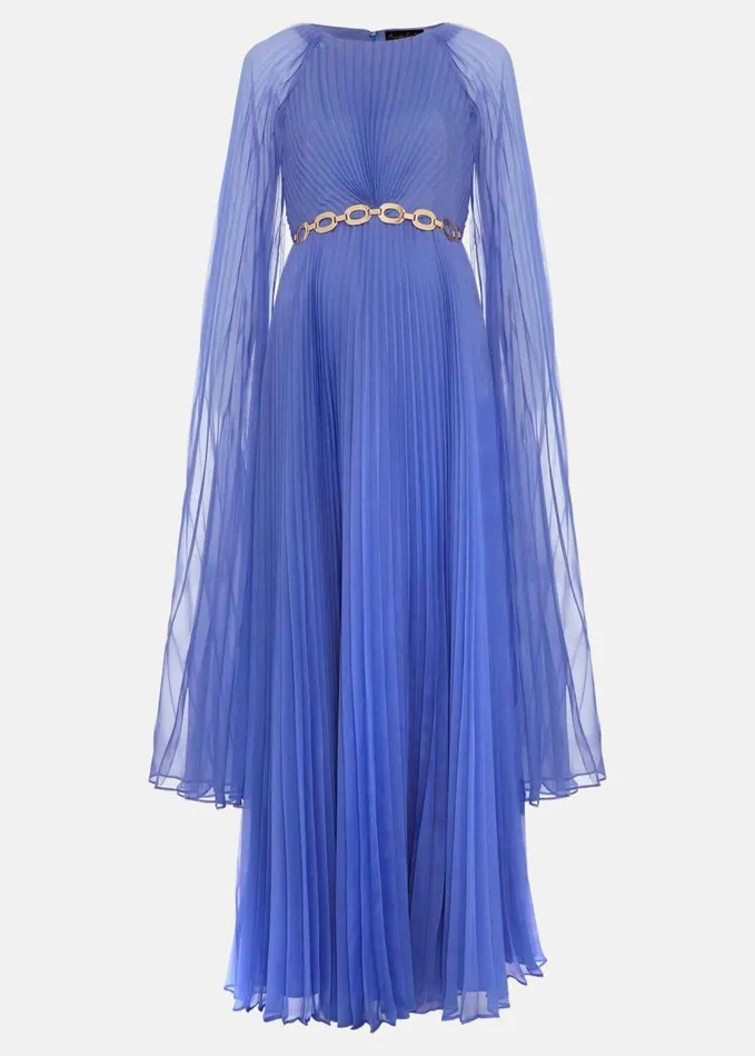 Phase Eight Petite Marren Blue Chiffon Maxi Dress Blue Women Dresses