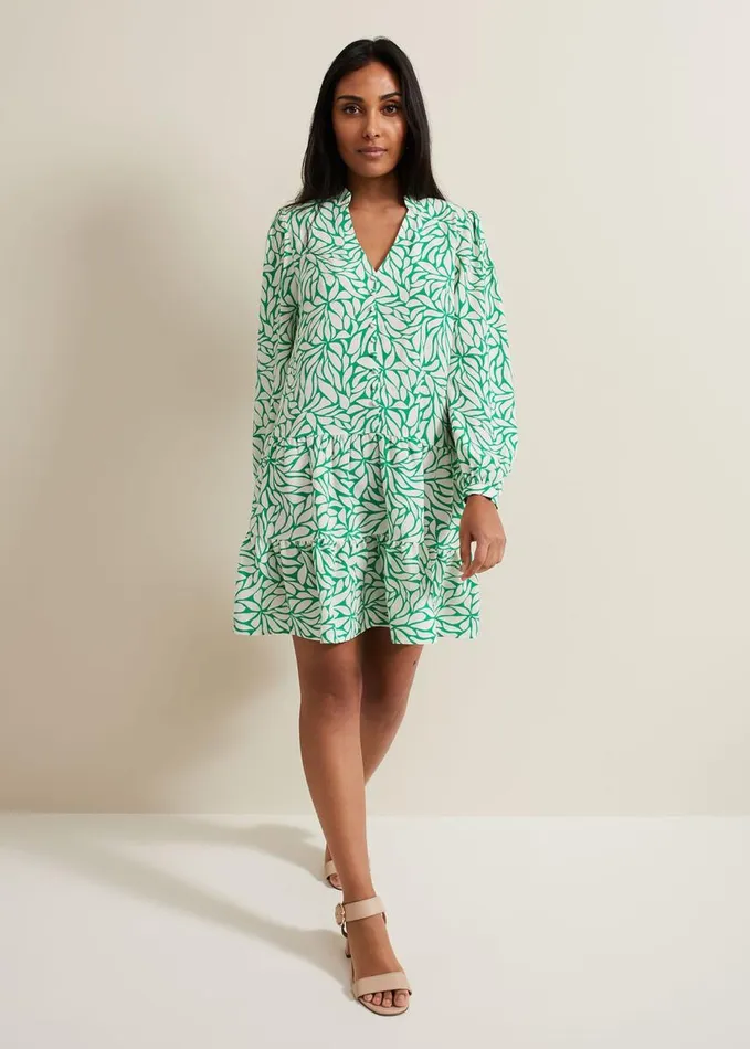 Phase Eight Petite Penele Swing Dress Green Women Dresses