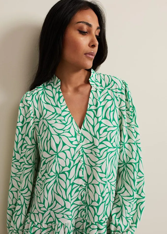 Phase Eight Petite Penele Swing Dress Green Women Dresses