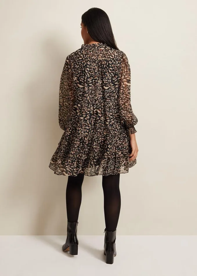 Phase Eight Petite Shreya Leopard Swing Dress Neutral Women Dresses