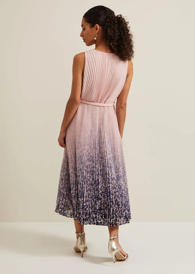 Phase Eight Petite Simara Printed Midi Dress Multicoloured Women Dresses