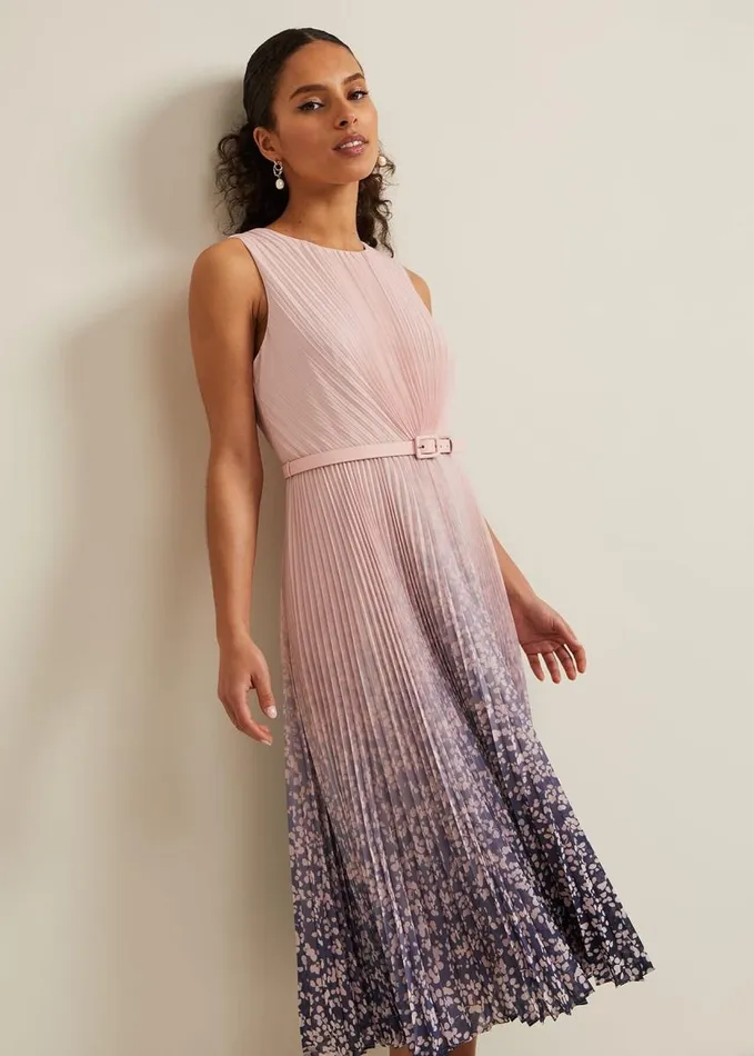 Phase Eight Petite Simara Printed Midi Dress Multicoloured Women Dresses
