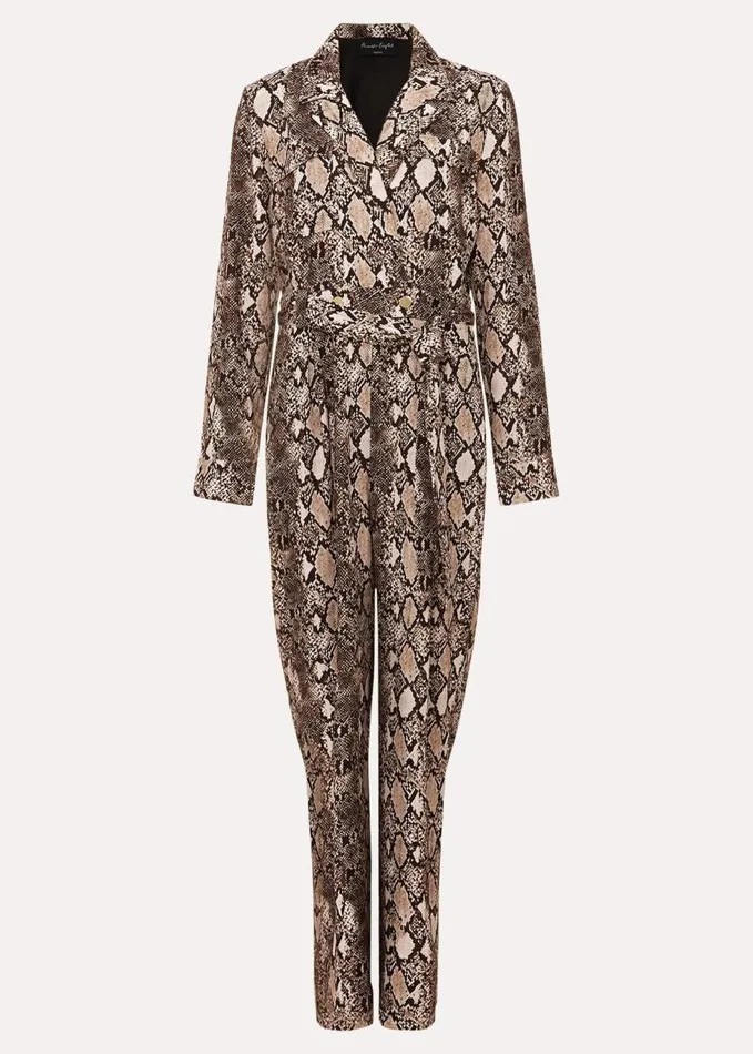 Phase Eight Petite Snake Constance Jumpsuit Brown Women Dresses