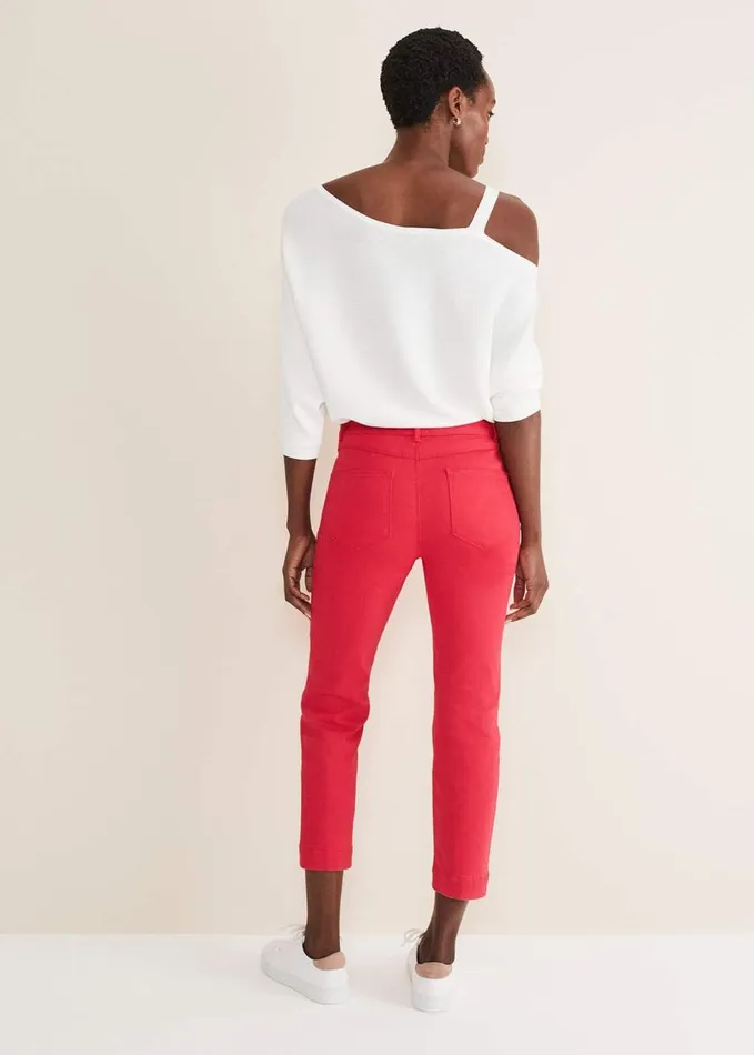 Phase Eight Ramona Straight Leg Jean Hot Pink Women Trousers