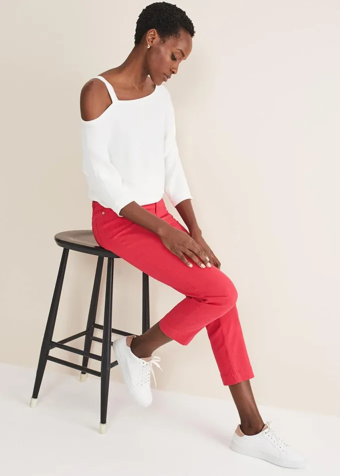 Phase Eight Ramona Straight Leg Jean Hot Pink Women Trousers
