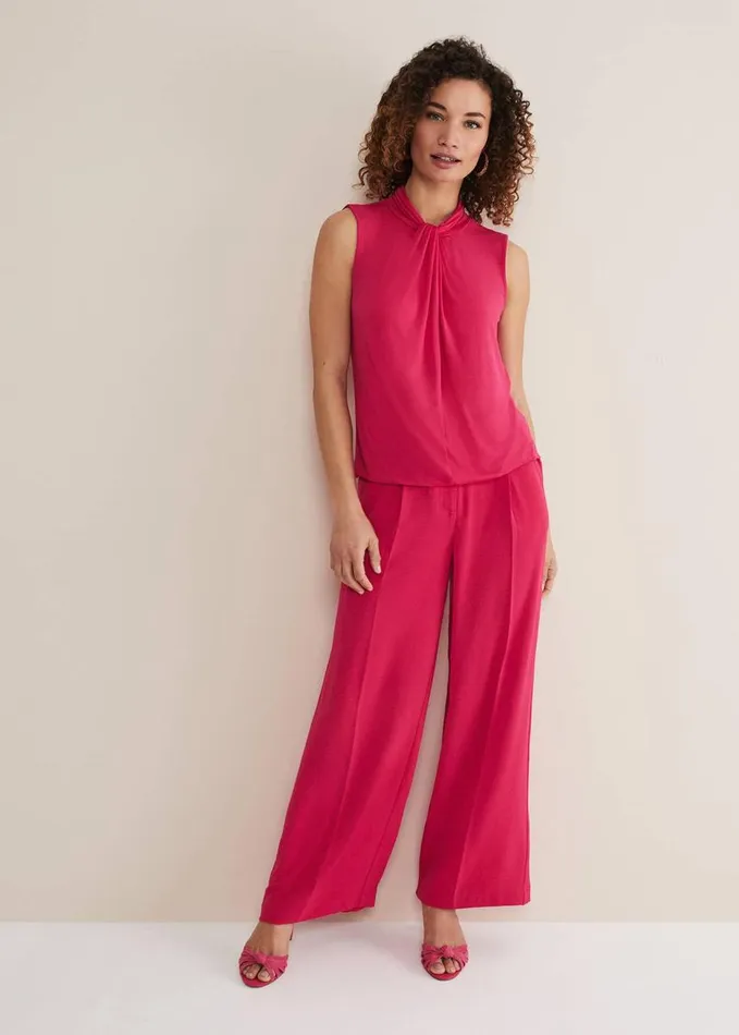 Phase Eight Reign Jersey Top Hot Pink Women Tops and TShirts