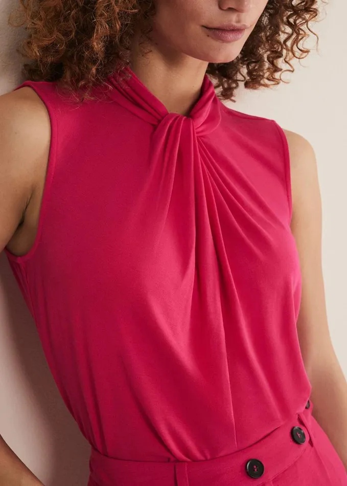 Phase Eight Reign Jersey Top Hot Pink Women Tops and TShirts