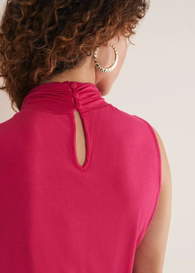 Phase Eight Reign Jersey Top Hot Pink Women Tops and TShirts