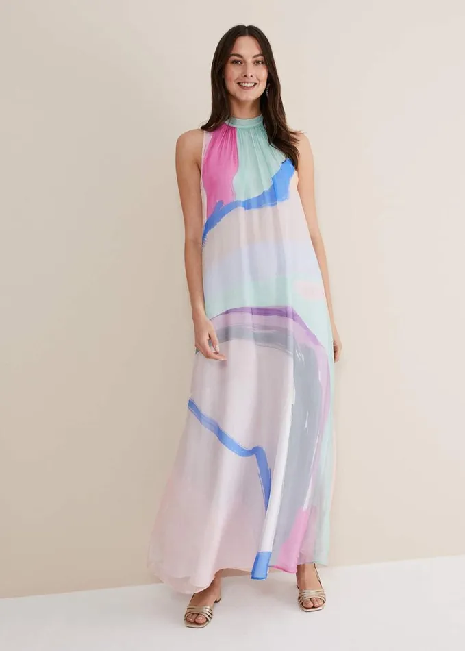 Phase Eight Ronnie Abstract Maxi Dress Multicoloured Women Dresses