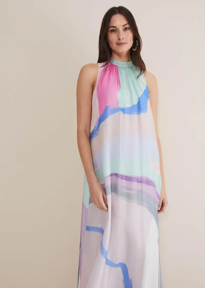 Phase Eight Ronnie Abstract Maxi Dress Multicoloured Women Dresses