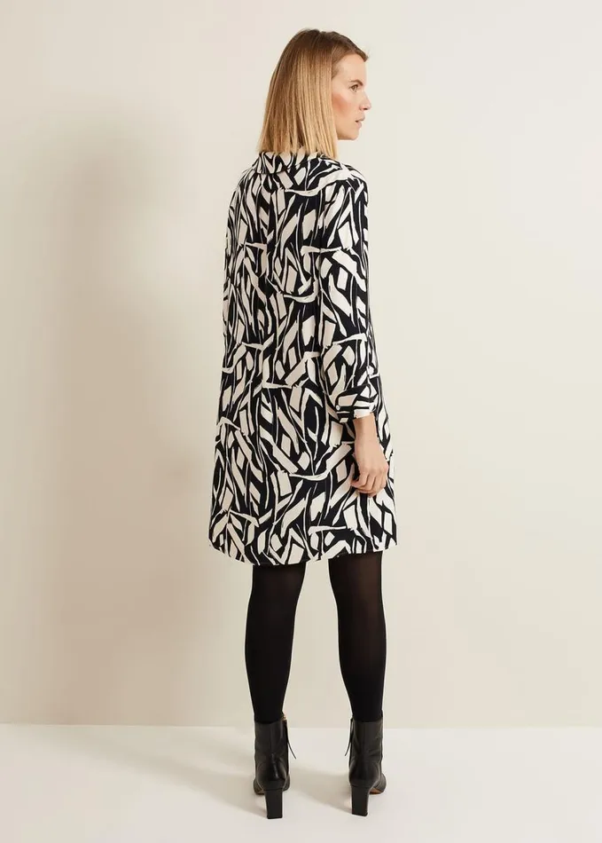 Phase Eight Ruby Geo Tunic Dress Black Multi Women Dresses