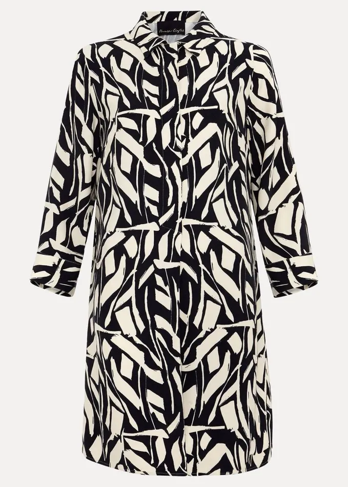 Phase Eight Ruby Geo Tunic Dress Black Multi Women Dresses